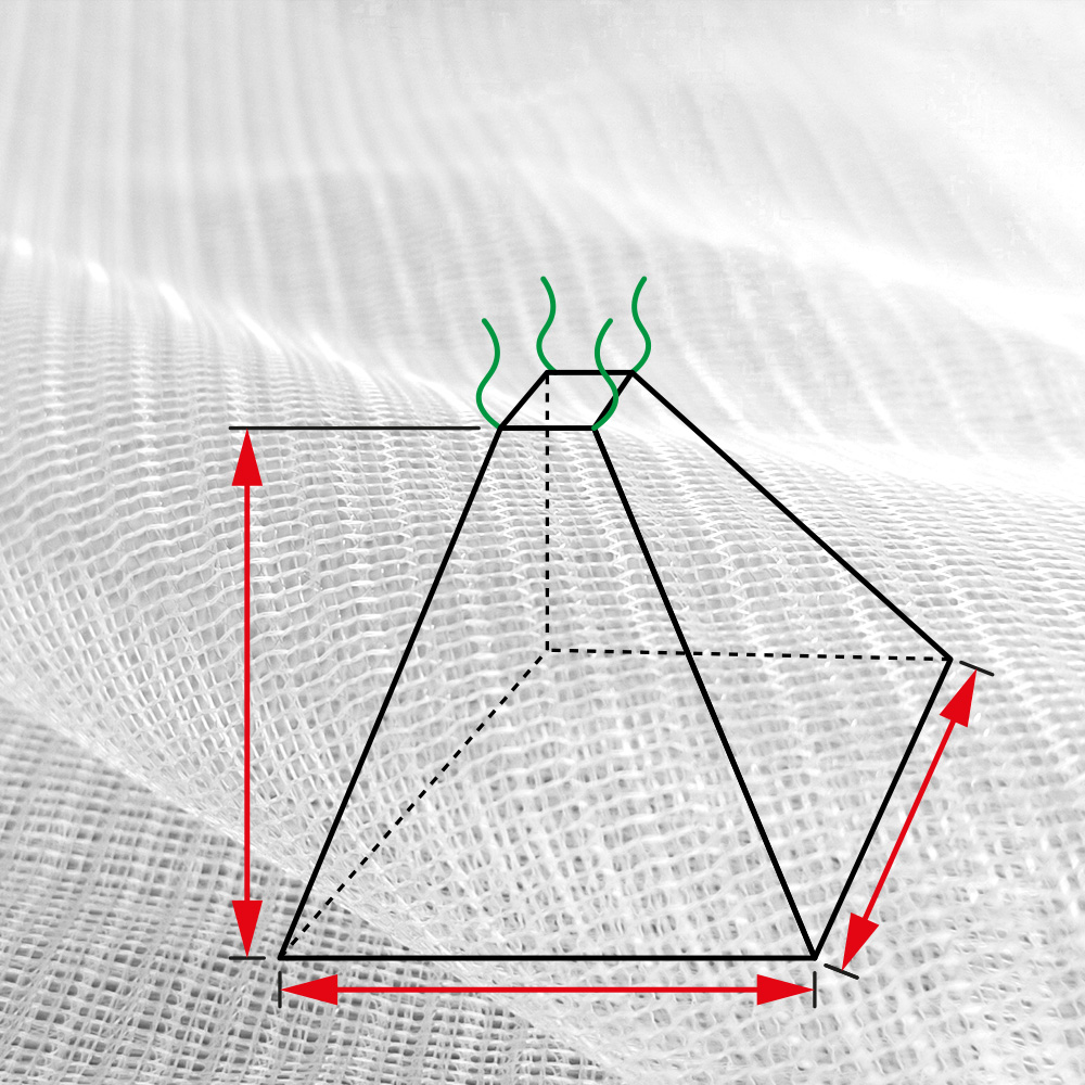 Universalbaldachin Topas+ 240 x 240 x 200 cm; oben 50 x 50 cm