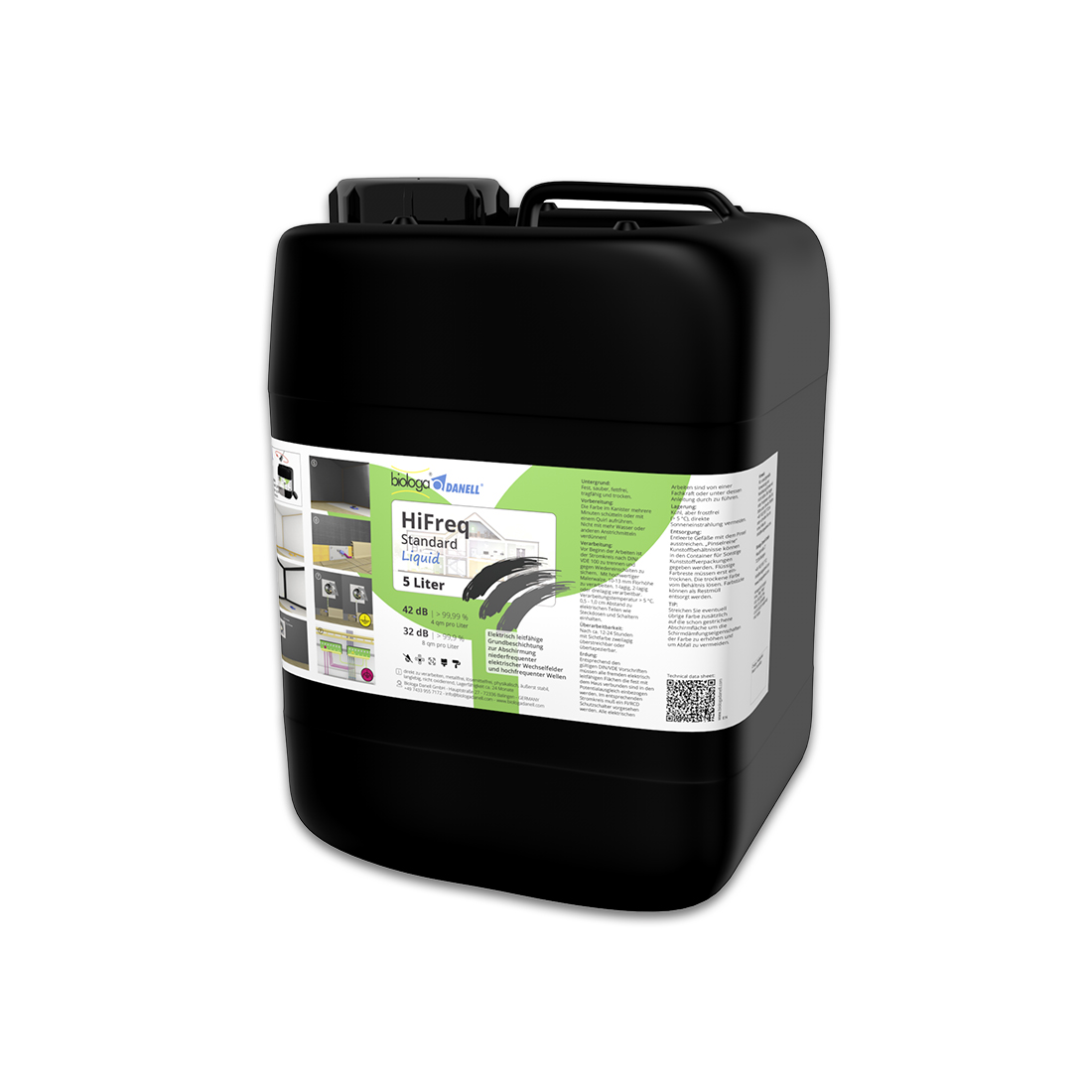 Hochfrequenz-Abschirmfarbe  - HiFreq-Standard-Liquid - 5 Liter